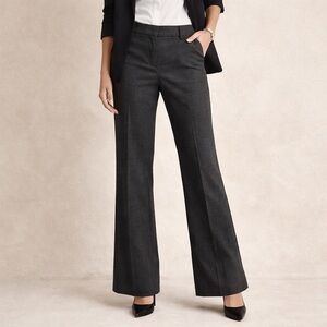 Express Editor Charcoal Dress Pants Wide Leg Career Work Slacks Women Size 2